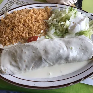 a plate of mexican food