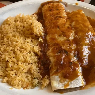 Bean &amp; Cheese Burrito off the lunch menu. Very good!!