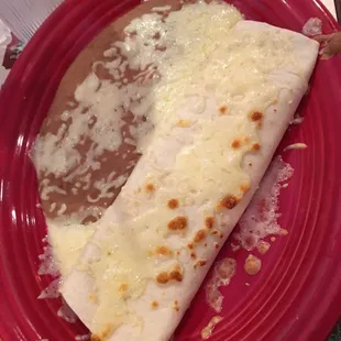 Pick One bean burrito without rice