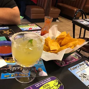 Chips and salsa and margarita!