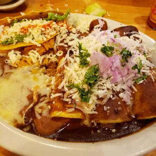 Beef Mole Enchaladas