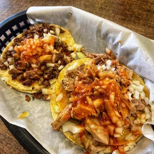 Carne asada and carnitas
