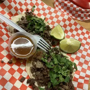 2 tacos de asada