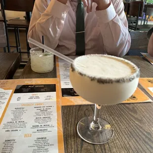 Piña colada and margarita