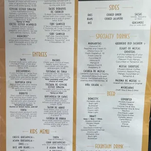English menu