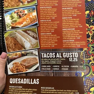 Burritos + Quesadillas