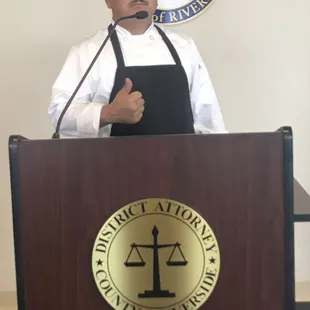 Catering at the District Attorneys office.