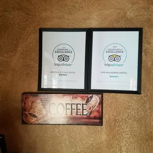 Trip Advisor Certificate of Excellence