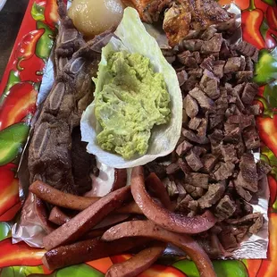 a plate of mexican food