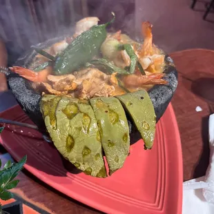 This is what you get at los Molcajetes GReat food!