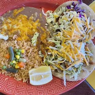 Molcajete De Camaron and tacos