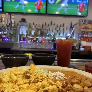 Huevos con chorizo...Good!