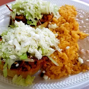 Sopes al pastor.