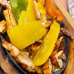 Chicken &amp; beef fajitas for 2