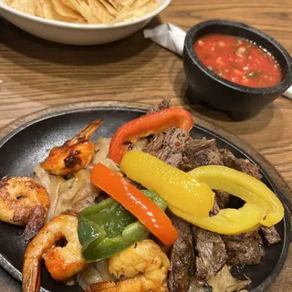 Beef & Shrimp Fajitas