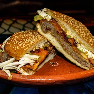 two sandwiches on a plate