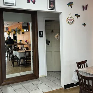 This way to the restrooms.