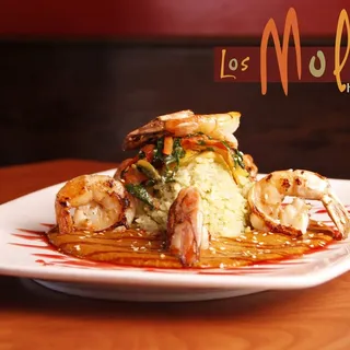 Camarones en Mole de Mango