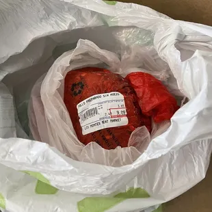 Triple bagged, rancid, spoiled, inedible marinated chicken