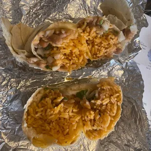 Their example of a &quot;Veggie Burrito.&quot; All rice. LOL