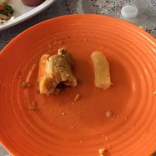 Tamale chicken pepper and a potato surprise
