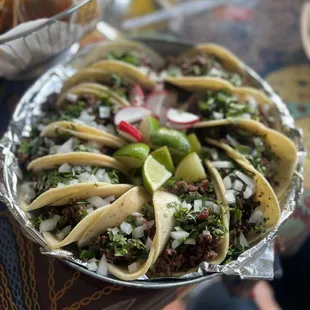 a plate of tacos