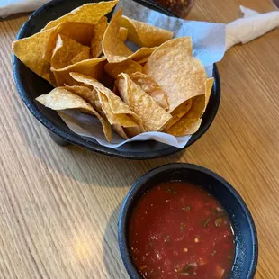 Complimentary chips and salsa