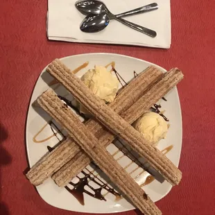 Churros with Ice Cream!