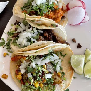 Chicken Taco, Steak Taco, Veggie Taco
