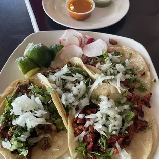 Pastor &amp; Asada tacos