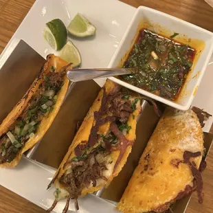 Quesabirra Tacos with Consume