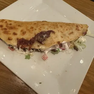 Quesadilla with ground beef