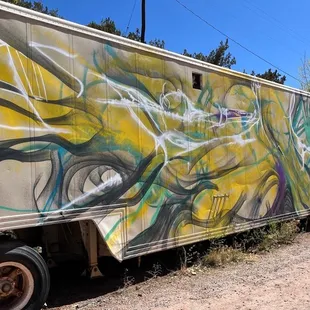 Mural on truck forever posted outside