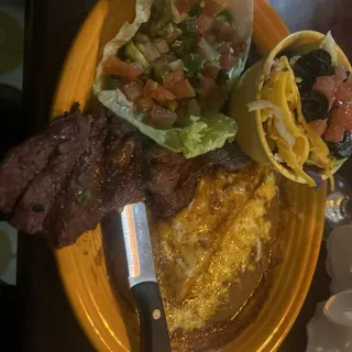 Carne Asada and Enchilada