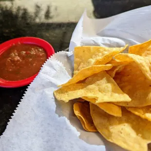 tortilla and salsa