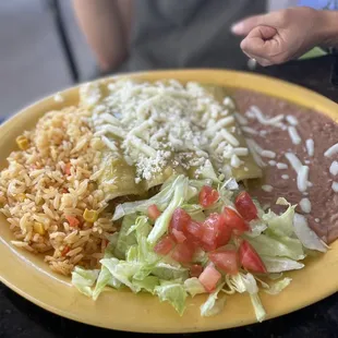 Green Chile Chicken Enchiladas