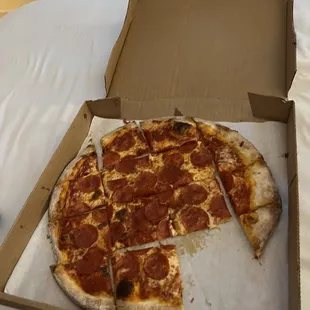 Who the fuck cuts a pizza like this? What planet are you from?  Pizza is a salt bomb.  Avoid the red sauce.