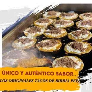 a pan full of mini tacos