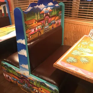 New comfy booths