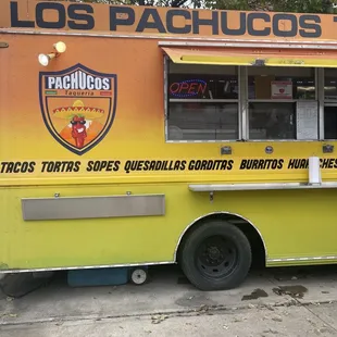 a yellow food truck