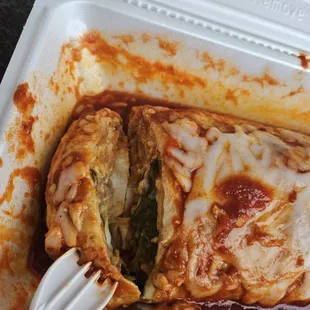 Chile Relleno Burrito Plate