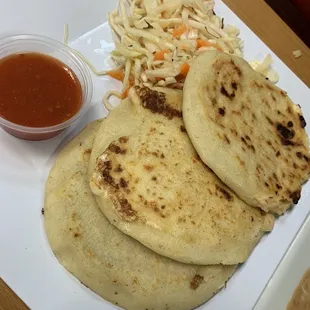 Pupusas- chicken and cheese. Perfection!