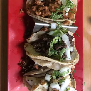 Al Pastor Taco Carnitas Taco Pescado Taco