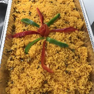 Arroz con guandules  party platter