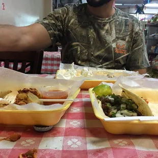 Tacos de lengua and de asada were pretty good!