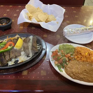 Beef fajitas for lunch