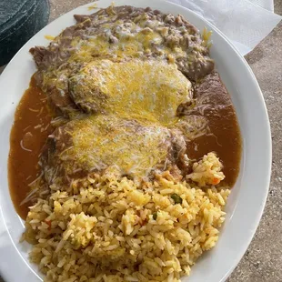 Chili Relleno (comes with two) dinner plate also came with two flour tortillas. Delicious!