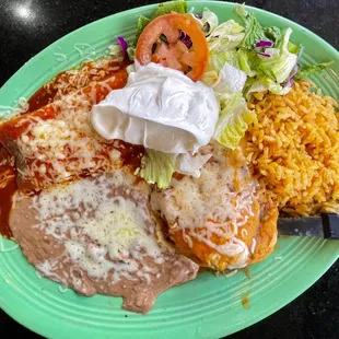 Chile Relleno and Enchilada plate