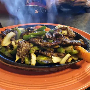 Steak fajitas