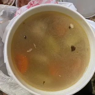 The chicken soup